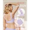 imageHORISUN Seamless Comfort Bras for Women No Underwire V Neck Soft Support Wireless T Shirt BraLight Purple