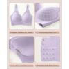 imageHORISUN Seamless Comfort Bras for Women No Underwire V Neck Soft Support Wireless T Shirt BraLight Purple