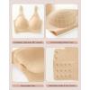 imageHORISUN Seamless Comfort Bras for Women No Underwire V Neck Soft Support Wireless T Shirt BraNude