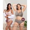 imageHORISUN Seamless Mesh Lace Bras for Women No Underwire Wireless Bras with Support and Lift Full Coverage Deep V BralettesGrey