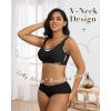 imageHORISUN Seamless Wireless Bra for Women with Soft Support No Underwire Full Coverage Comfort Bras Back Smoothing BralettesBlack
