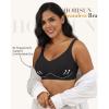imageHORISUN Seamless Wireless Bra for Women with Soft Support No Underwire Full Coverage Comfort Bras Back Smoothing BralettesBlack