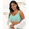 imageHORISUN Seamless Wireless Bra for Women with Soft Support No Underwire Full Coverage Comfort Bras Back Smoothing BralettesGreen