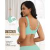 imageHORISUN Seamless Wireless Bra for Women with Soft Support No Underwire Full Coverage Comfort Bras Back Smoothing BralettesGreen