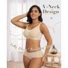 imageHORISUN Seamless Wireless Bra for Women with Soft Support No Underwire Full Coverage Comfort Bras Back Smoothing BralettesGrey
