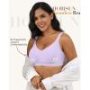 imageHORISUN Seamless Wireless Bra for Women with Soft Support No Underwire Full Coverage Comfort Bras Back Smoothing BralettesLight Purple