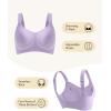 imageHORISUN Seamless Wireless Bra for Women with Soft Support No Underwire Full Coverage Comfort Bras Back Smoothing BralettesLight Purple