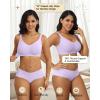 imageHORISUN Seamless Wireless Bra for Women with Soft Support No Underwire Full Coverage Comfort Bras Back Smoothing BralettesLight Purple