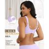 imageHORISUN Seamless Wireless Bra for Women with Soft Support No Underwire Full Coverage Comfort Bras Back Smoothing BralettesLight Purple