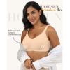 imageHORISUN Seamless Wireless Bra for Women with Soft Support No Underwire Full Coverage Comfort Bras Back Smoothing BralettesNude