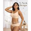 imageHORISUN Seamless Wireless Bra for Women with Soft Support No Underwire Full Coverage Comfort Bras Back Smoothing BralettesNude