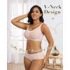imageHORISUN Seamless Wireless Bra for Women with Soft Support No Underwire Full Coverage Comfort Bras Back Smoothing BralettesPink