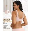 imageHORISUN Seamless Wireless Bra for Women with Soft Support No Underwire Full Coverage Comfort Bras Back Smoothing BralettesPink
