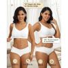 imageHORISUN Seamless Wireless Bra for Women with Soft Support No Underwire Full Coverage Comfort Bras Back Smoothing BralettesWhite