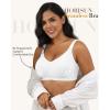 imageHORISUN Seamless Wireless Bra for Women with Soft Support No Underwire Full Coverage Comfort Bras Back Smoothing BralettesWhite