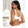 imageHORISUN Seamless Wireless Bra for Women with Soft Support No Underwire Full Coverage Comfort Bras Back Smoothing BralettesWhite