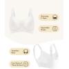 imageHORISUN Seamless Wireless Bra for Women with Soft Support No Underwire Full Coverage Comfort Bras Back Smoothing BralettesWhite