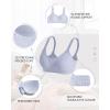 imageHORISUN Soft Wireless Womens Bras Mesh V Neck No Underwire Supportive Everyday Bras Smooth Sleep BraletteLight Blue