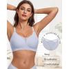 imageHORISUN Soft Wireless Womens Bras Mesh V Neck No Underwire Supportive Everyday Bras Smooth Sleep BraletteLight Blue