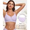 imageHORISUN Soft Wireless Womens Bras Mesh V Neck No Underwire Supportive Everyday Bras Smooth Sleep BraletteLight Purple