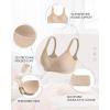 imageHORISUN Soft Wireless Womens Bras Mesh V Neck No Underwire Supportive Everyday Bras Smooth Sleep BraletteNude