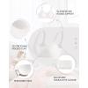 imageHORISUN Soft Wireless Womens Bras Mesh V Neck No Underwire Supportive Everyday Bras Smooth Sleep BraletteWhite