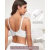 imageHORISUN Soft Wireless Womens Bras Mesh V Neck No Underwire Supportive Everyday Bras Smooth Sleep BraletteWhite