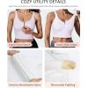 imageHORISUN Sports Bra Longline Zip Front Closure Workout Tops Yoga Crop Tank Top with Built in Bra for WomenWhite