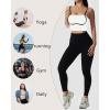 imageHORISUN Sports Bras for Women Workout Tank Square Neck Double Layer Tank Tops Yoga Tops for Women Built in BraWhite