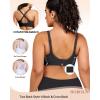 imageHORISUN V Neck Scalloped Wireless Bras for Women No Underwire Full Coverage Comfortable Wireless T Shirt BraNew Black