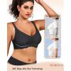 imageHORISUN V Neck Scalloped Wireless Bras for Women No Underwire Full Coverage Comfortable Wireless T Shirt BraNew Black