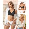 imageHORISUN Wireless Bras for Women Push Up Full Coverage Seamless No Underwire Support Lift Bra Comfort Smoothing Wavy BraletteBlack