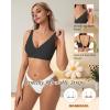 imageHORISUN Wireless Bras for Women Push Up Full Coverage Seamless No Underwire Support Lift Bra Comfort Smoothing Wavy BraletteBlack