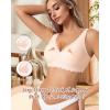 imageHORISUN Wireless Bras for Women Push Up Full Coverage Seamless No Underwire Support Lift Bra Comfort Smoothing Wavy BraletteNude