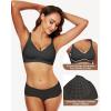 imageHORISUN Wireless Bras for Women Soft Comfortable No Underwire T Shirt Bra Full Coverage Bras with SupportBlack