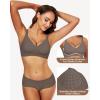 imageHORISUN Wireless Bras for Women Soft Comfortable No Underwire T Shirt Bra Full Coverage Bras with SupportCoffee