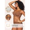 imageHORISUN Wireless Bras for Women Soft Comfortable No Underwire T Shirt Bra Seamless Full Coverage Bras with SupportBrown