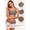 imageHORISUN Wireless Bras for Women Soft Comfortable No Underwire T Shirt Bra Seamless Full Coverage Bras with SupportCoffee