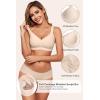 imageHORISUN Wireless Bras for Women Soft Comfortable No Underwire T Shirt Bra Seamless Full Coverage Bras with SupportLight Nude