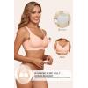 imageHORISUN Wireless Bras for Women Soft Comfortable No Underwire T Shirt Bra Seamless Full Coverage Bras with SupportLight Pink