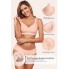 imageHORISUN Wireless Bras for Women Soft Comfortable No Underwire T Shirt Bra Seamless Full Coverage Bras with SupportLight Pink