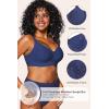 imageHORISUN Wireless Bras for Women Soft Comfortable No Underwire T Shirt Bra Seamless Full Coverage Bras with SupportNavy Blue