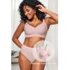 imageHORISUN Wireless Bras for Women Soft Comfortable No Underwire T Shirt Bra Seamless Full Coverage Bras with SupportPastel Pink
