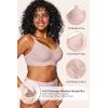 imageHORISUN Wireless Bras for Women Soft Comfortable No Underwire T Shirt Bra Seamless Full Coverage Bras with SupportPastel Pink