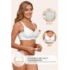 imageHORISUN Wireless Bras for Women Soft Comfortable No Underwire T Shirt Bra Seamless Full Coverage Bras with SupportWhite