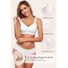 imageHORISUN Wireless Bras for Women Soft Comfortable No Underwire T Shirt Bra Seamless Full Coverage Bras with SupportWhite