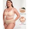 imageHORISUN Wireless Bras for Women with Support and Lift No Underwire Full Coverage Bralettes Ultra Comfort TShirt BraNude