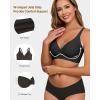 imageHORISUN Wireless Seamless Bras for Women Deep V Neck Comfortable Push Up Bra No UnderwireBlack