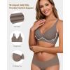imageHORISUN Wireless Seamless Bras for Women Deep V Neck Comfortable Push Up Bra No UnderwireCoffee