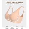 imageHORISUN Wireless Seamless Bras for Women Deep V Neck Comfortable Push Up Bra No UnderwireNude